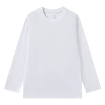 Men Black Heavy Combed Cotton Long Sleeve T-Shirt