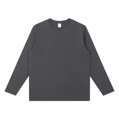 Men Blue Cotton Long Sleeve T-Shirt 230g