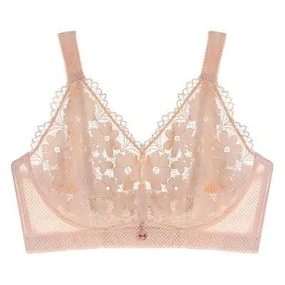 French Style Lace Bra Wire-Free Adjustable Large