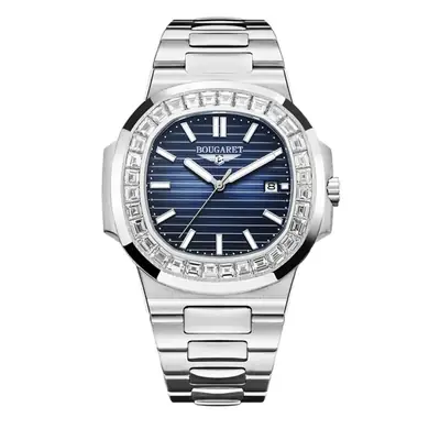 Men's Retro Parrot & Conch Watch Blue Luminous Waterproof
