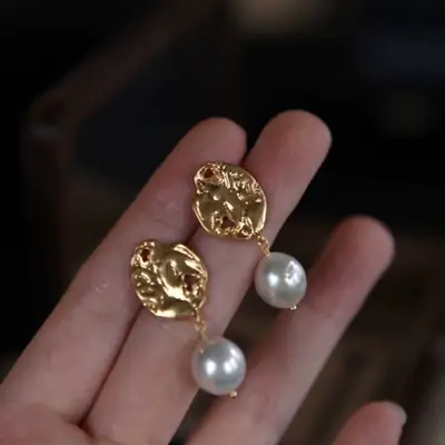 Natural Pearl Earrings Small Fashion Jewelry