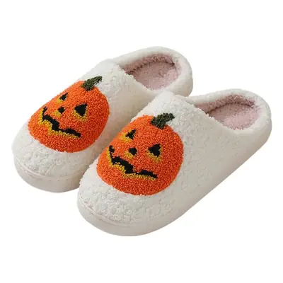 2023 new Halloween pumpkin cartoon warm winter cotton slippers men and women couple home indoor cotton slippers