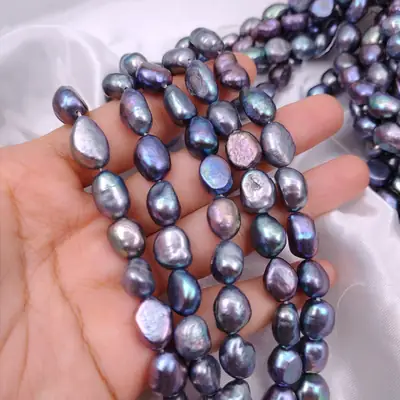 Vertical Hole Baroque Pearl Necklace DIY Design