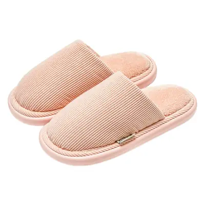 New Winter Pure Color Cotton Slippers for Men Women