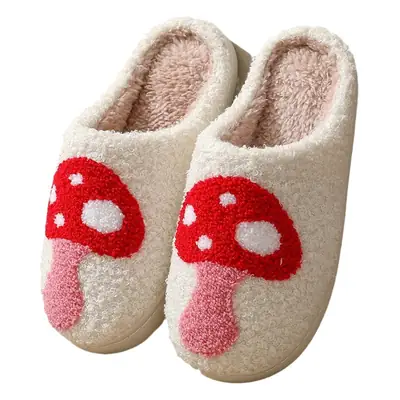 2023 cross-border new winter smiley mushroom cotton slippers women's indoor household non-slip home warm slippers wholesale