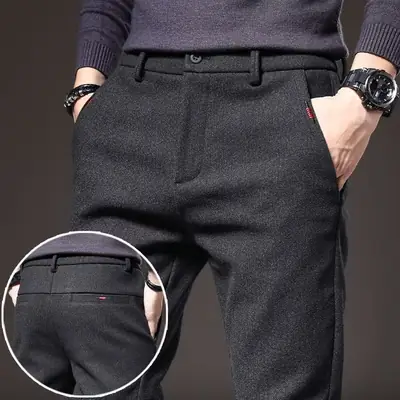 Men's Grey Slim Fit Casual Pants Spring 2023