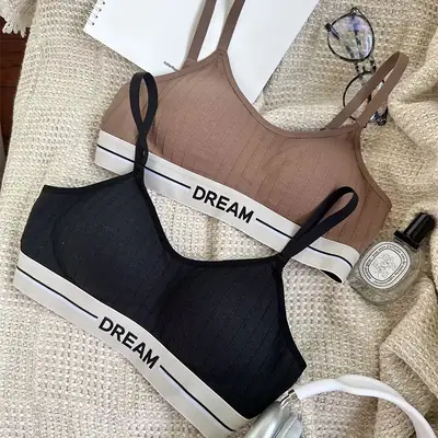 Women's Letter Bra Wireless Jelly Sports Yoga Underwear