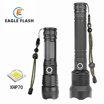 Rechargeable Cross-Border Flashlight with Optical Zoom & Power Display