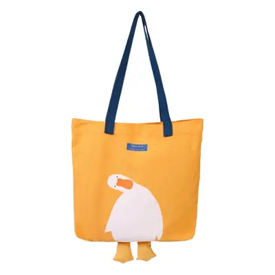 Cute Duck Canvas Shoulder Bag Yellow