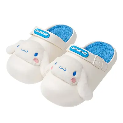 2025 New Sanrio Co-Branded Waterproof Cotton Slippers Women's Autumn and Winter Indoor Home Non-Slip Warm Cotton Slippers Women's Winter