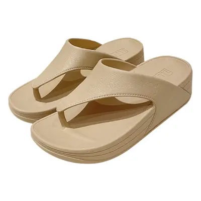 High heel slippers for women 2023 Summer new style fashionable casual seaside beach waterproof wedge platform flip flops