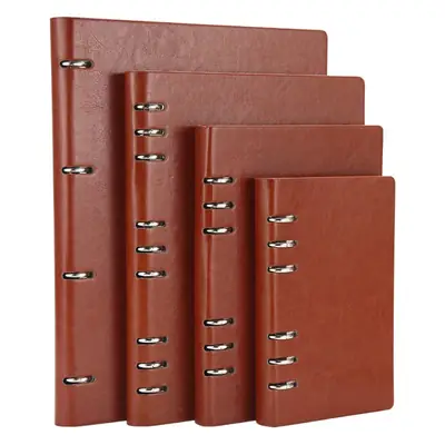 A5 Loose-Leaf Business Notebook with Metal Rings