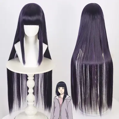 Dark Blue Long Straight Hair Wig for Girls