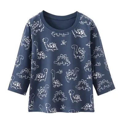 Boys Long Sleeve Cartoon T-Shirt Blue