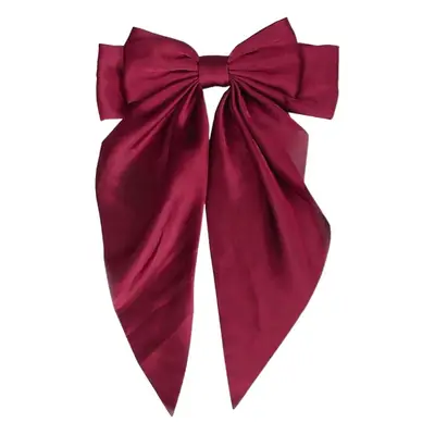 Purple Satin Bow Hairpin for Women