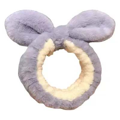 Cute Rabbit Ear Hair Bands for Girls Plush Winter Bow