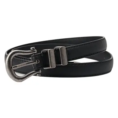Women's Pink Leather Belt with Silver Buckle