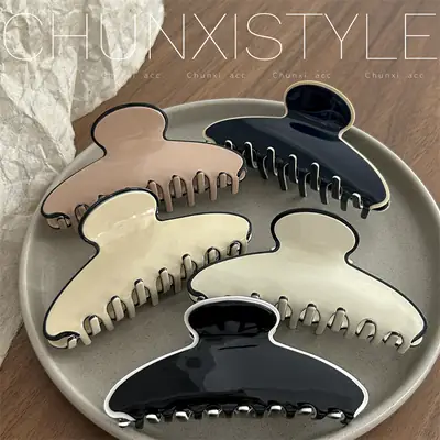 Elegant Acrylic Hair Clips Medium Large Set