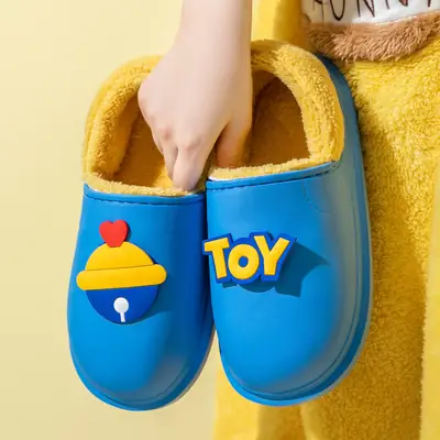 Autumn Winter Cartoon Bell Cotton Slippers Female