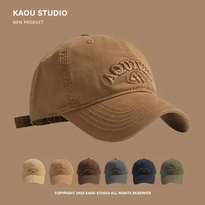 Three-Denim Embroidered Baseball Cap for Women Men