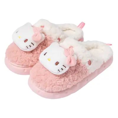 Women's Hello Kitty Fleece Slippers Winter Purple