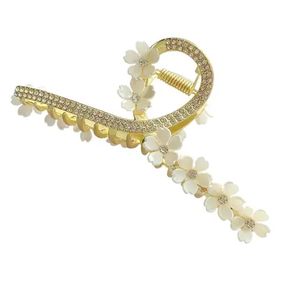 Gold Pearl Hair Clip for Women Large Size