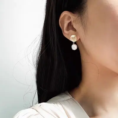 Elegant Pearl Earrings for Women Gold Plated