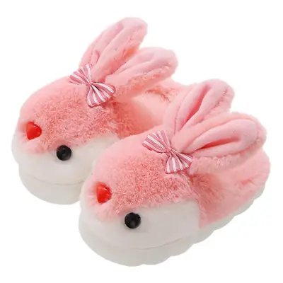 Children's cotton slippers winter cartoon cute rabbit Boys Girls warm non-slip home kids plush slippers