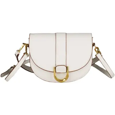 Women's Black Shoulder Bag with Gold Clasp 2022