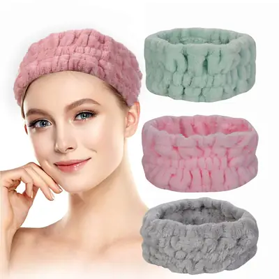 Coral Fleece Hair Band Wide Edge Face Wash Accessory