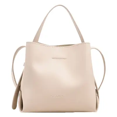 Women's Brown Leather Bucket Bag 2023 New Fall