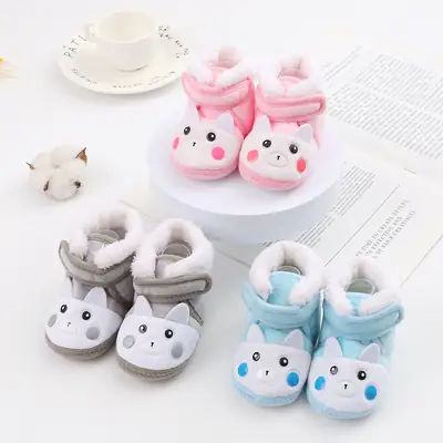 Pink Cartoon Baby Shoes for 0-1 Years Old