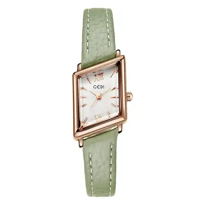Women's Gold Quartz Watch with Leather Band