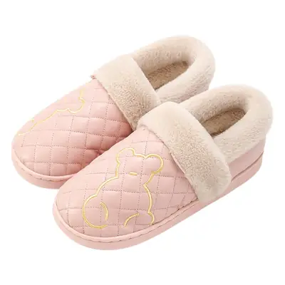 Men's Waterproof Winter Slipper Gray Fleece Lined
