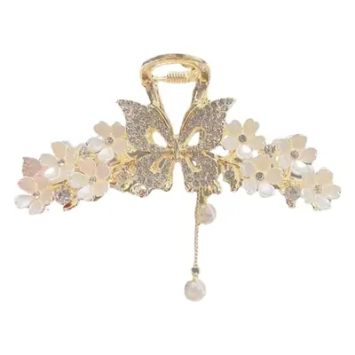 Elegant Butterfly Hair Clip with Pearl Tassel