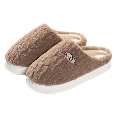 Cute Cotton Slippers Women Winter Warm Fleece Lined