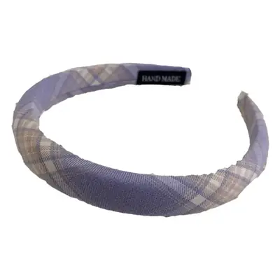 Plaid Fabric Sponge Headband for Girls Summer