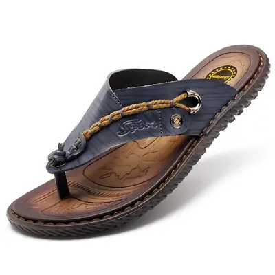 2023 Summer flip-flops men's casual Vietnam beach shoes slippers men's dad shoes plus size flip-flops shoes