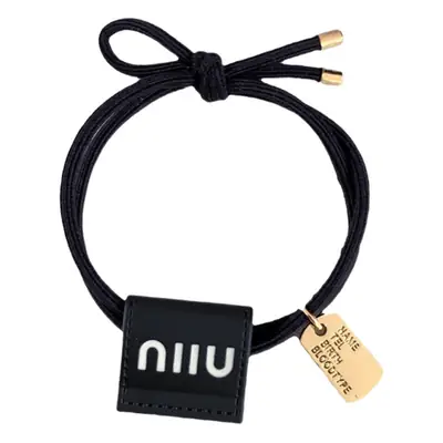 Chanel Style Metal Hair Rope with Square Charm
