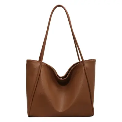 Women's 2-Piece Leather Shoulder Bag Black