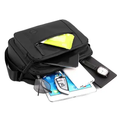 Men's Black Sports Commuter Shoulder Bag with Card Holder