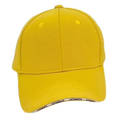Men's Korean Style Hard Top Cap Yellow White Baseball Cap