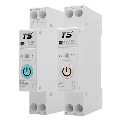 Smart WIFI circuit breaker remote wireless mobile phone controller electric energy meter motor power voice remote control switch light