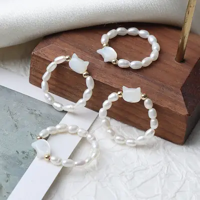 Pearl & Shell Bracelet Set for Women