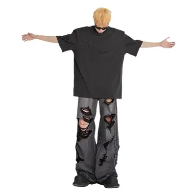 American Style Denim Pants Hip-hop Trendy All-match
