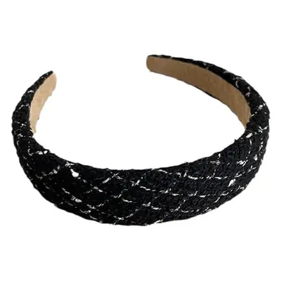 Korean Style Quilted Woolen Headband with Wide Bristle