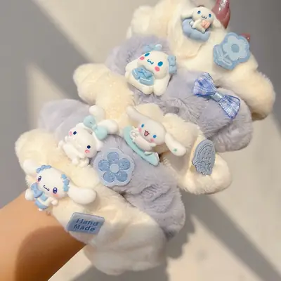 Yugui Dog Plush Hair Band Blue White Winter Sanrio