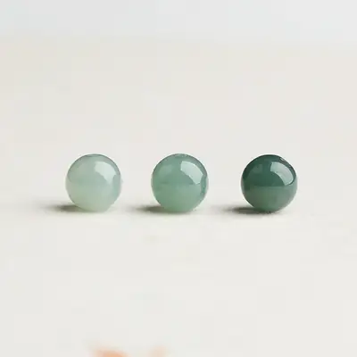 Natural Burma Jade Beads Green Ice Oil High Waxy