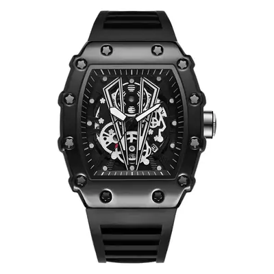 Men's Black Explosions Wine Barrel Quartz Watch