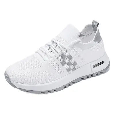 Women's White Mesh Casual Sneakers Spring Summer